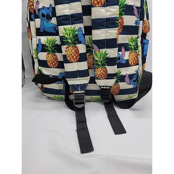 Disney Loungefly Lilo & Stitch Pineapple Large Striped Nylon Women’s Backpack - Picture 13 of 16